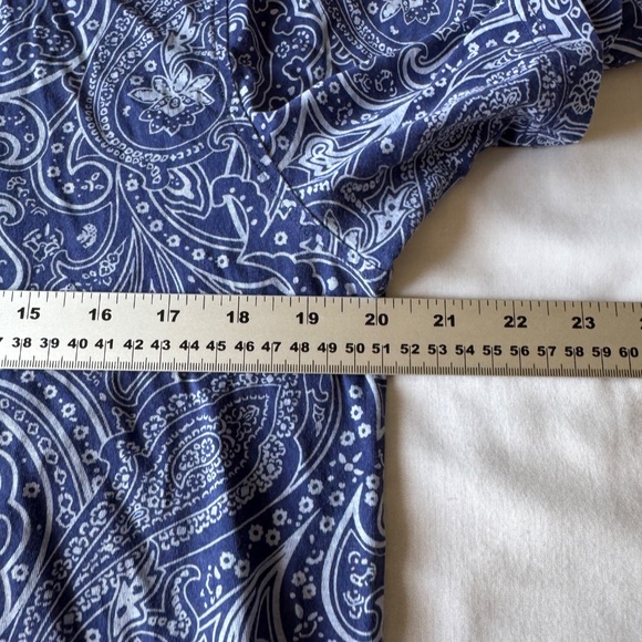 Vintage Peter Millar Crown Soft Abstract Paisley Polo Shirt Short Sleeve Blue M - Picture 10 of 13